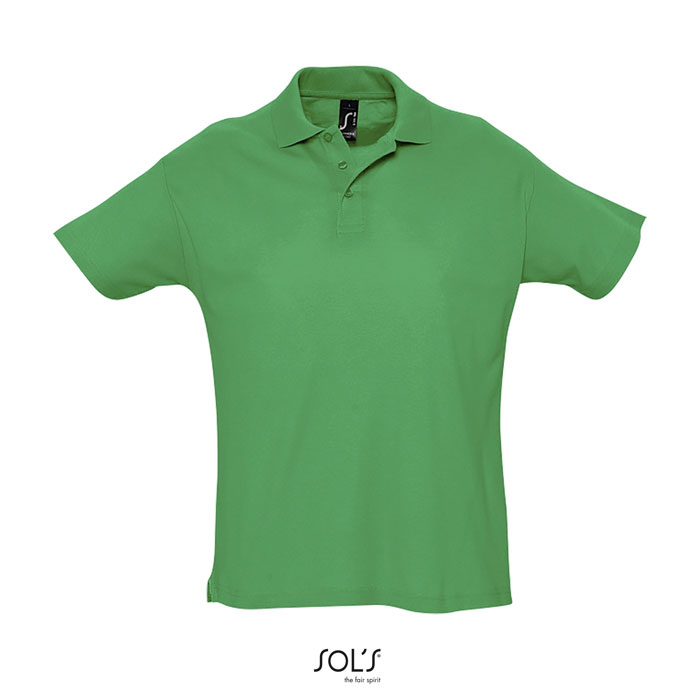 Polo homme publicitaire coton 170g - SUMMER Vert Prairie